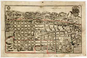 Mapa antiguo de Santiago de Querétaro
